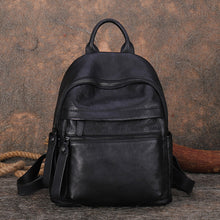 Load image into Gallery viewer, Vintage Leather Rucksack Womens Vintage School Backpacks Leather Backpack Purse
