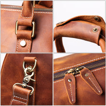 Load image into Gallery viewer, Birthday Gift Simple Vintage Leather Duffel Travel Weekender Bag
