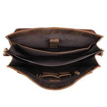 Load image into Gallery viewer, Brown Large Shoulder Messenger Bag Briefcase
