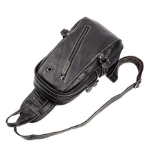 Load image into Gallery viewer, Classic Zipper Leather Sling Bag
