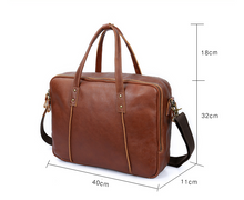 Load image into Gallery viewer, Vintage Leather Portable Briefcase
