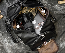 Load image into Gallery viewer, Weekend Travle Leather Bag Large Stroage for Men
