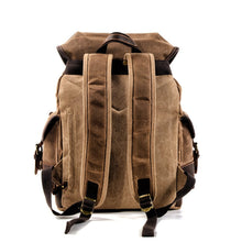 Load image into Gallery viewer, Large Travel Waxed Canvas Outdoor Laptop Backpack
