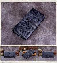 Load image into Gallery viewer, Leather Cem Long Checkbook Womens Clutch Wallet Purse
