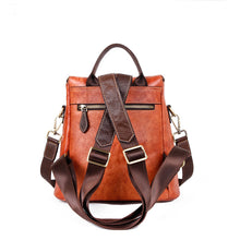 Load image into Gallery viewer, Unique Embossed Floral Leather Leather Backpack for Women
