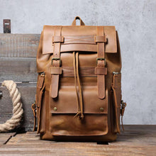 Load image into Gallery viewer, Handmade Full Grain Leather Backpack for Men
