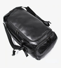Load image into Gallery viewer, Black Causal Travel Gym Leather Duffel Bag
