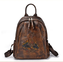 Load image into Gallery viewer, Elegant Womens Vintage Leather Backpack Bags Bookbag Purse for Women
