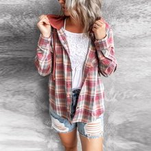 Load image into Gallery viewer, Unstoppable Soul Plaid Print Hoodie
