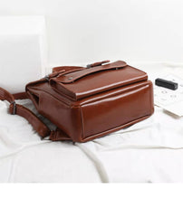 Load image into Gallery viewer, Brown Leather Backpack for Women Men
