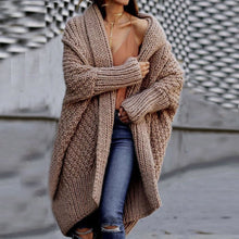 Load image into Gallery viewer, Brown Batwing Sleeve Long Cardigan
