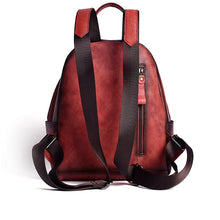 Load image into Gallery viewer, Cool Ladies Red Leather Backpack Purse Bag Rucksack for Women

