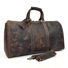 Load image into Gallery viewer, Full Grain Leather Weekender Travel Duffel Luggage Bag
