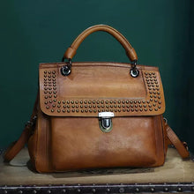 Load image into Gallery viewer, Womens Everyday Handbag Brown Leather Crossbody Bag
