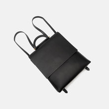 Load image into Gallery viewer, Minimalist Womens Square Leather Zip Backpack Purse Rucksack for Women

