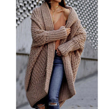 Load image into Gallery viewer, Brown Batwing Sleeve Long Cardigan
