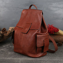 Load image into Gallery viewer, Stylish Ladies Genuine Leather Backpack Purse Rucksack Bag For Women
