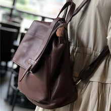Load image into Gallery viewer, Stylish Small Ladies Genuine Leather Rucksack Backpack Purse for Women
