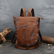 Load image into Gallery viewer, Vintage Ladies Embossed Leather Backpack Purse Rucksack Bag For Women
