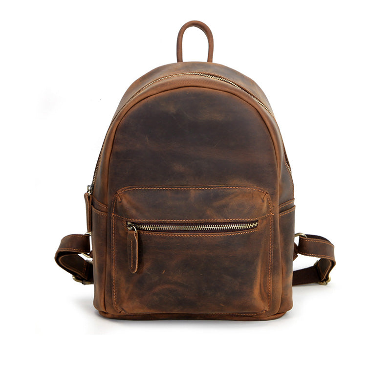 Vintage Womens Genuine Leather Backpack Bag Purse Laptop Backpacks For Women