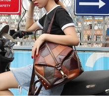 Load image into Gallery viewer, Vintage Womens Leather Western Backpack Purse Ladies Rucksack Bag For Women
