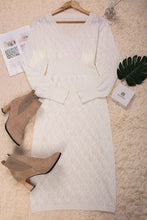 Load image into Gallery viewer, Elegant White Sweater Dress
