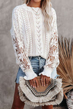 Load image into Gallery viewer, Classic Lace Patchwork Sweater
