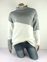 Load image into Gallery viewer, Color Block High Neck Sweater
