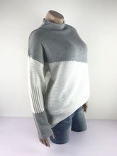 Load image into Gallery viewer, Color Block High Neck Sweater
