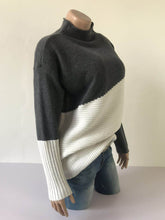 Load image into Gallery viewer, Color Block High Neck Sweater
