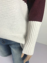 Load image into Gallery viewer, Color Block High Neck Sweater
