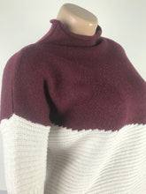 Load image into Gallery viewer, Color Block High Neck Sweater
