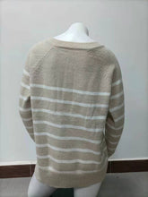 Load image into Gallery viewer, Black Buttons Striped Sweater
