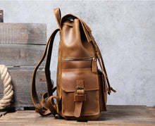 Load image into Gallery viewer, Handmade Full Grain Leather Backpack for Men
