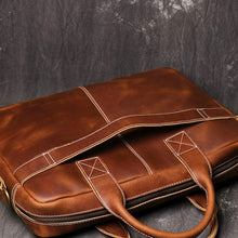 Load image into Gallery viewer, Personalized 16“ Leather Briefcase  Messenger Bag
