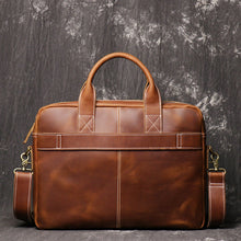 Load image into Gallery viewer, Personalized 16“ Leather Briefcase  Messenger Bag
