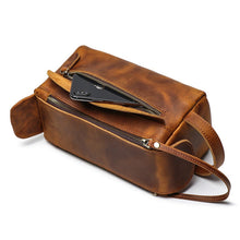 Load image into Gallery viewer, Leather Dopp Kit Handmade Leather Toiletry Bag
