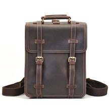 Load image into Gallery viewer, Vintage Brown Leather Backpack for Men
