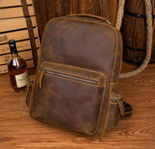 Load image into Gallery viewer, Brown Genuine Vintage Leather Backpack
