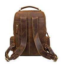 Load image into Gallery viewer, Brown Genuine Vintage Leather Backpack
