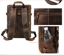 Load image into Gallery viewer, Handmade Vintage Leather Backpack
